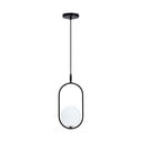 Lampada a sospensione nera con paralume in vetro 18,5x15 cm Cordel - Candellux Lighting