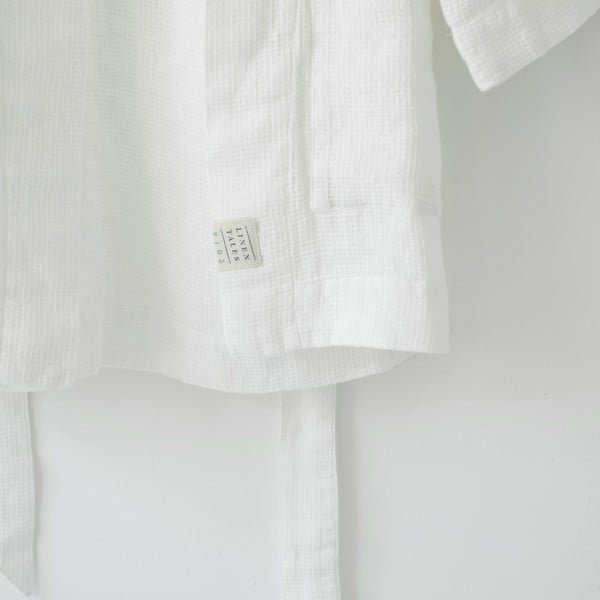 Accappatoio per bambini in lino bianco Natura, taglia 122 - 128 White - Linen Tales-image-1