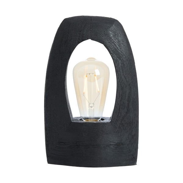 Lampada da tavolo nera opaca (altezza 25 cm) Carini - Light & Living