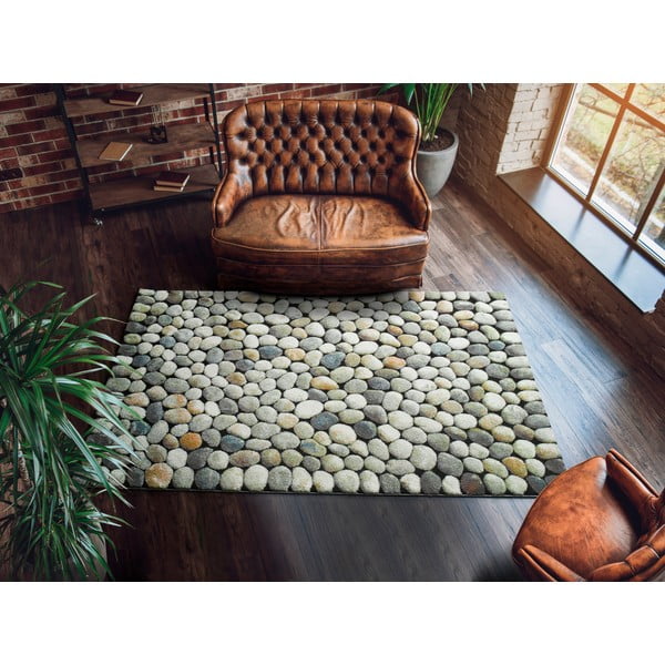 Tappeto grigio Sandra Stones, 140 x 200 cm - Universal-image-1