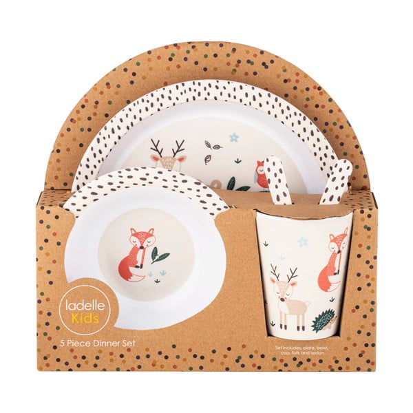 Set da pranzo per bambini 5 pezzi Woodland - Ladelle-image-1