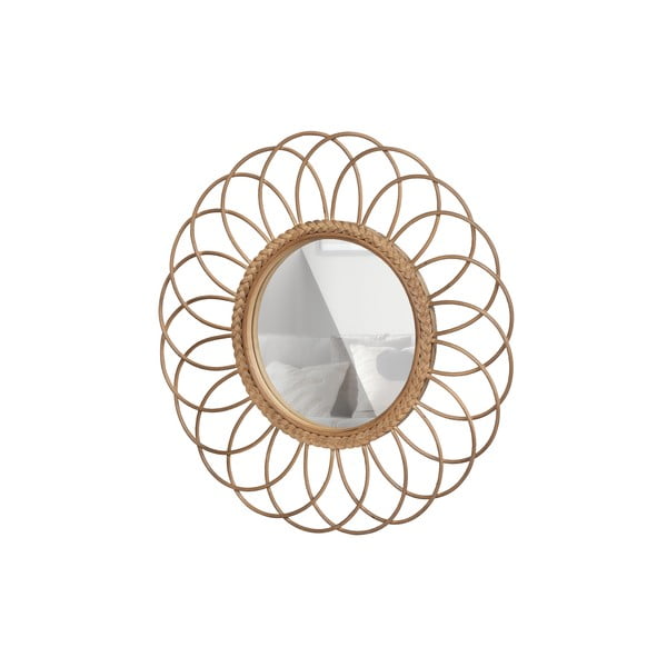 Specchio da parete con cornice in bambù ø 59 cm Flores - Basiclabel-image-3