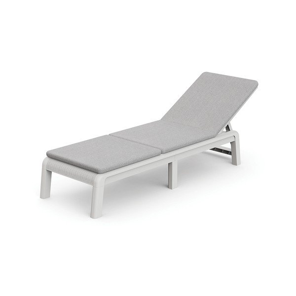 Sdraio da giardino grigio chiaro in plastica/in imbottito regolabile/pieghevole Atlas – Keter