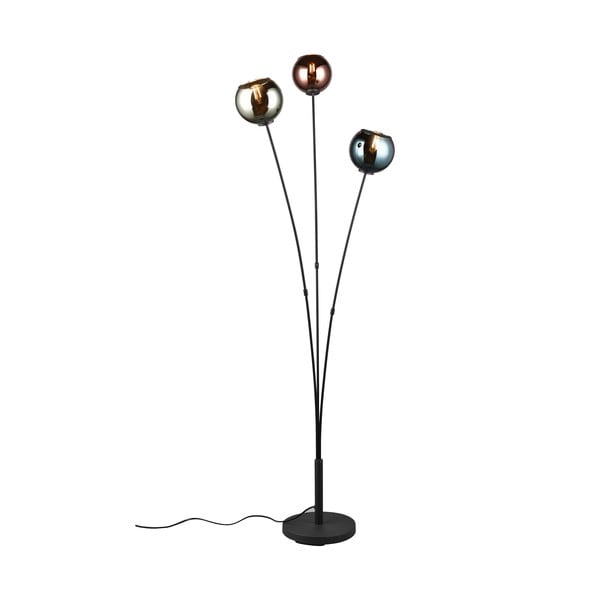 Lampada da terra nera lucida (altezza 150 cm) Sheldon - Reality-image-1