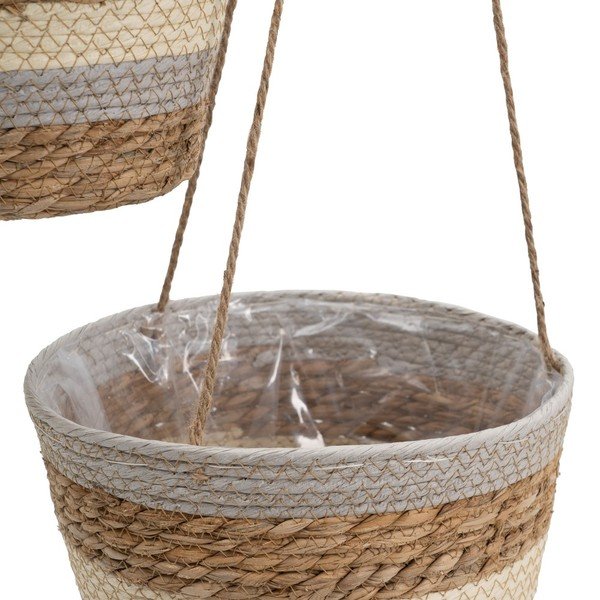 Set di 3 portavasi da appendere in vimini ø 20x27 cm - Ixia-image-3