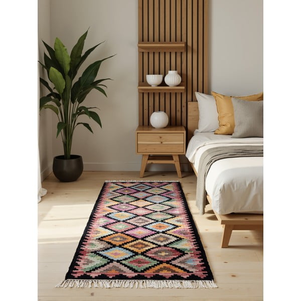 Passatoia in lana reversibile/tessuta a mano 60x190 cm Kamal Zara – Nouristan-image-1