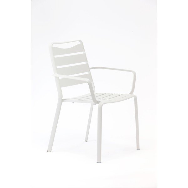 Set di 4 sedie da giardino in metallo bianco Spring - Ezeis