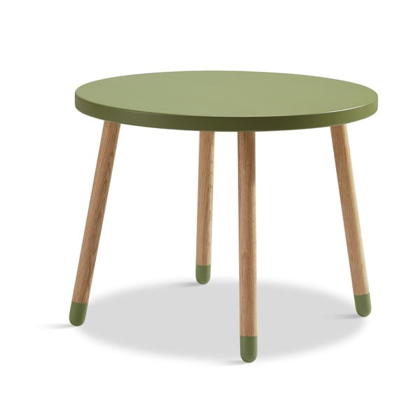 Tavolo per bambini verde, ø 60 cm Dots - Flexa