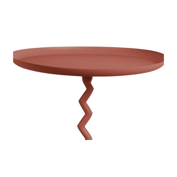 Tavolino rotondo in metallo ø 40 cm Zig Zag – Leitmotiv-image-1