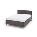 Letto da bambini color antracite imbottito con contenitore con rete inclusa 120x200 cm Cool – Meise Möbel