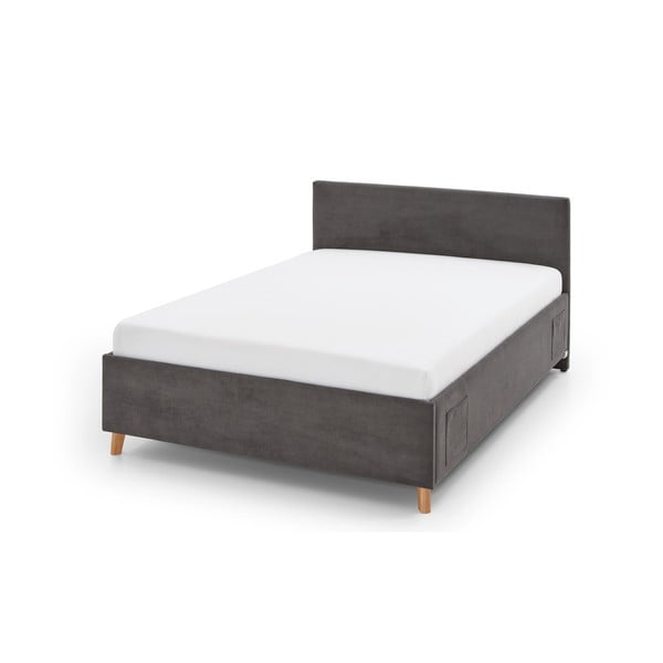 Letto da bambini color antracite imbottito rete non inclusa 140x200 cm Cool – Meise Möbel