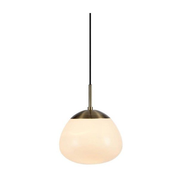 Lampadario bianco/color ottone in vetro ø 25 cm Rise – Markslöjd