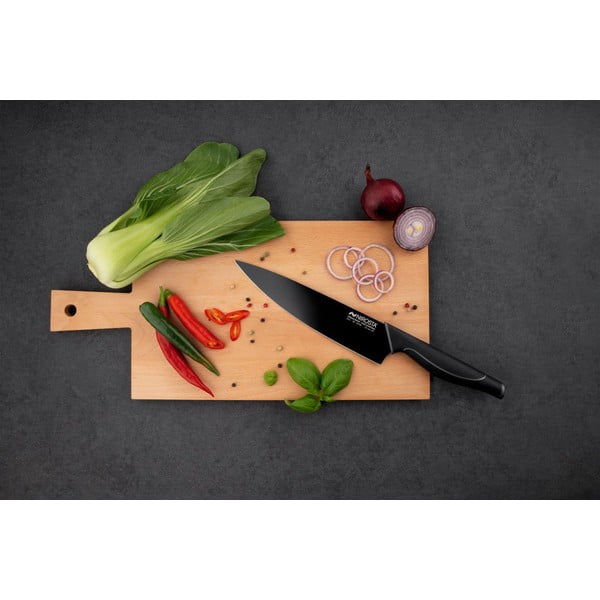 Coltello da chef in acciaio inox nero Wave - Nirosta-image-2