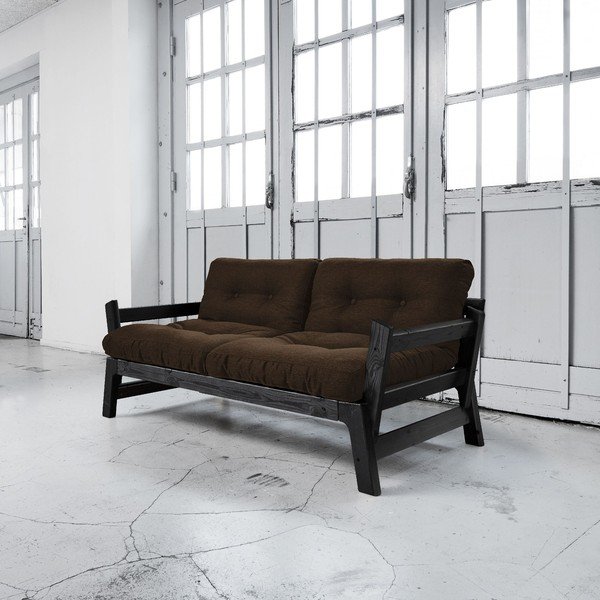 Rozkládací pohovka Karup Step Black/Choco Brown