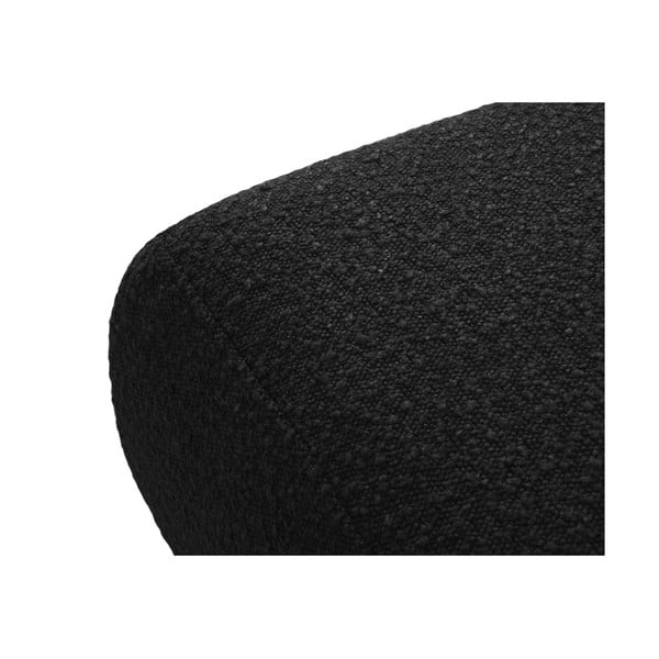 Sgabello in tessuto bouclé nero Molino - Micadoni Home-image-2