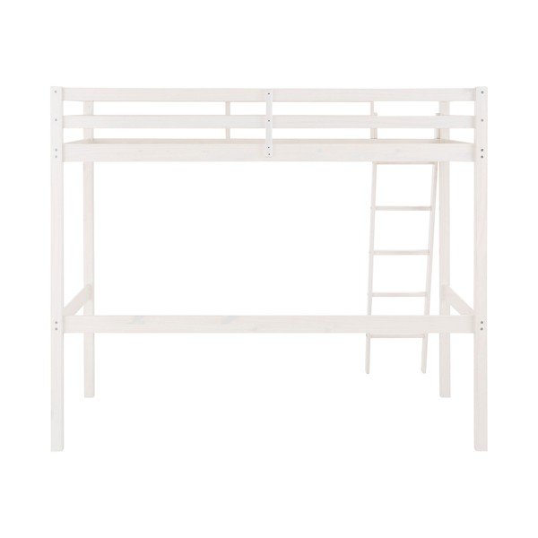 Letto da bambini rialzato bianco senza testiera con rete inclusa 90x200 cm Alpi2 – Støraa-image-3