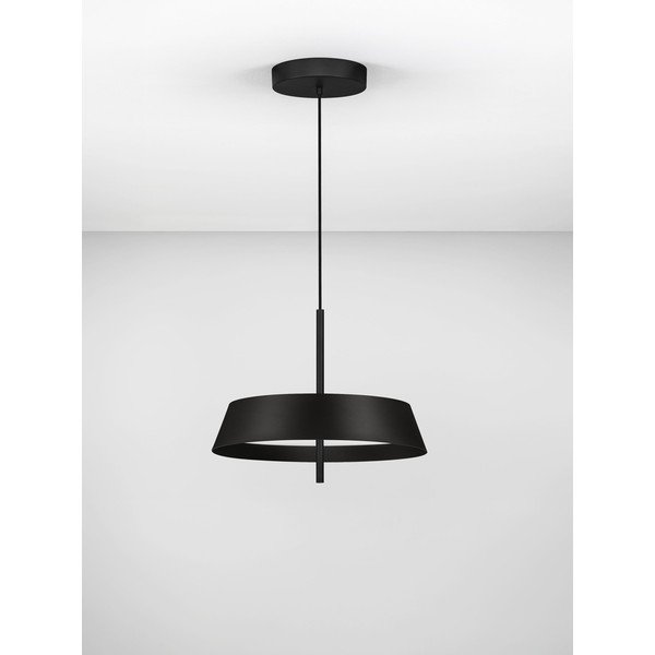 Lampadario LED nero opaco in alluminio con intensità regolabile ø 45 cm Velio – Nova Luce-image-3