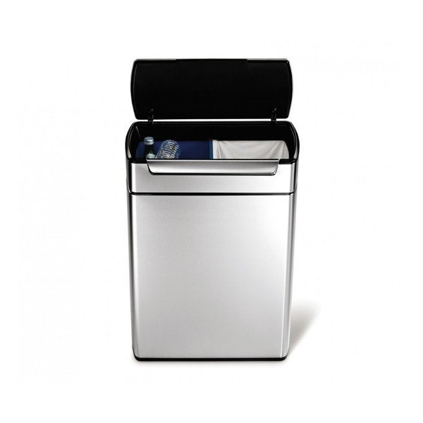 Bidone in acciaio per rifiuti differenziati 48 l Dual - simplehuman-image-1