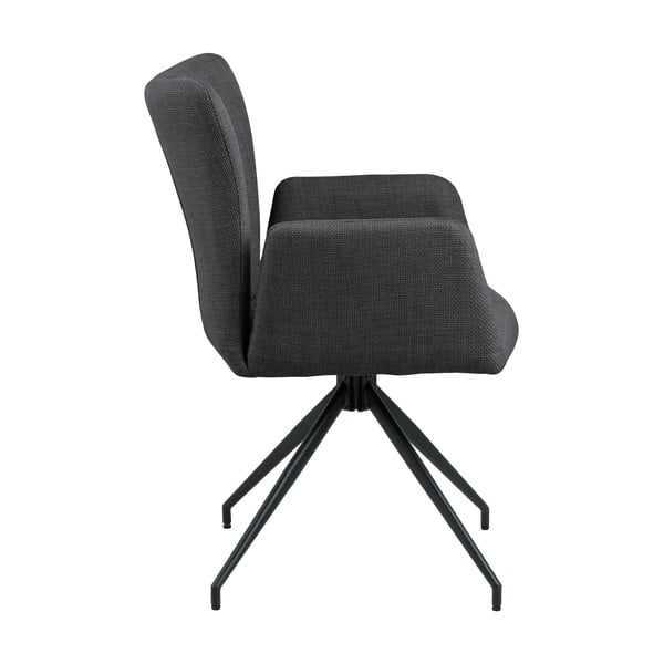 Set di sedie da pranzo grigio scuro in imbottito con braccioli 2 pz Laura – Actona-image-4