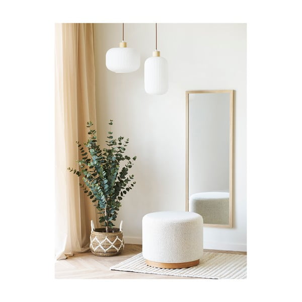 Lampadario bianco con paralume in vetro ø 30 cm Argalo – House Nordic-image-4