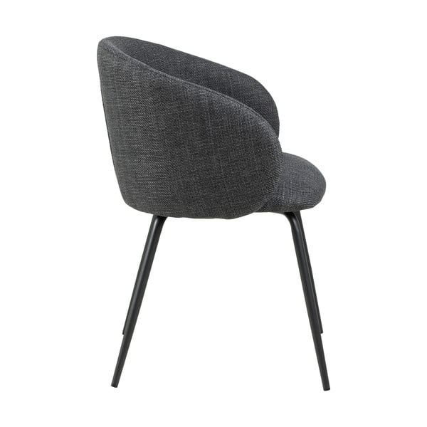 Set di sedie da pranzo grigio scuro in imbottito con braccioli 2 pz Eleanor – Actona-image-3