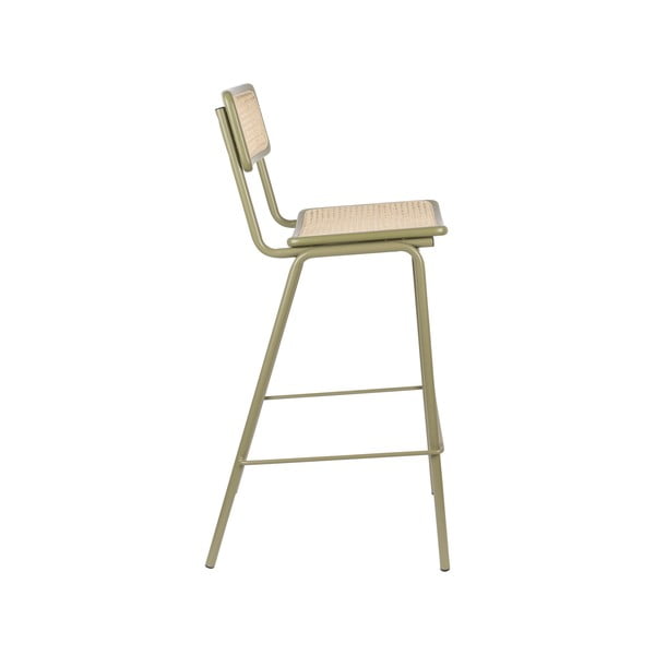 Sgabelli da bar in rattan verde in set di 2 106 cm Jort - Zuiver-image-3