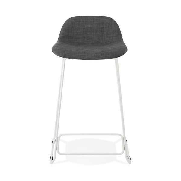 Sgabello mini bar grigio scuro con gambe bianche, altezza seduta 66 cm Vancouver - Kokoon-image-3