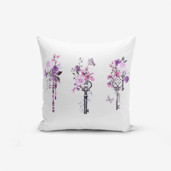 Federa in misto cotone Purple Key, 45 x 45 cm - Minimalist Cushion Covers