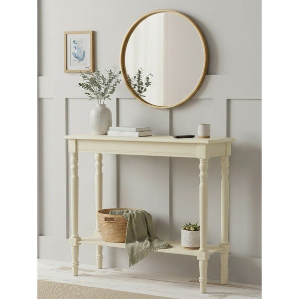 Tavolo consolle avorio in pino massiccio 30x80 cm Heritage – Premier Housewares-image-2