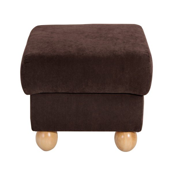 Poggiapiedi Monarch Velor marrone scuro - Max Winzer