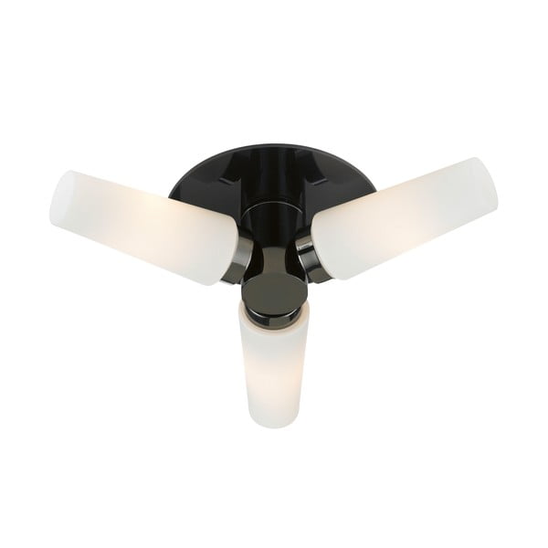 Lampada da soffitto bianco-nera con paralume in vetro 39x39 cm Brastad - Markslöjd