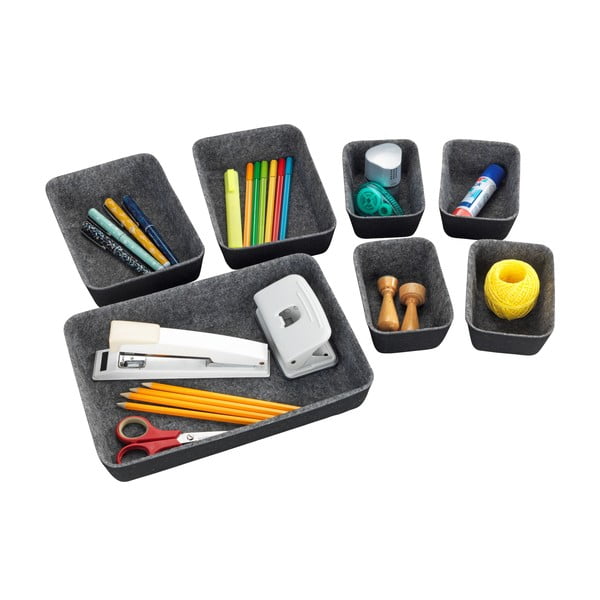 Set di 7 organizer grigi - Wenko-image-4