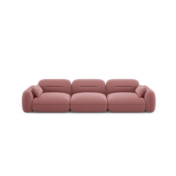 Divano in velluto rosa 320 cm Audrey - Interieurs 86