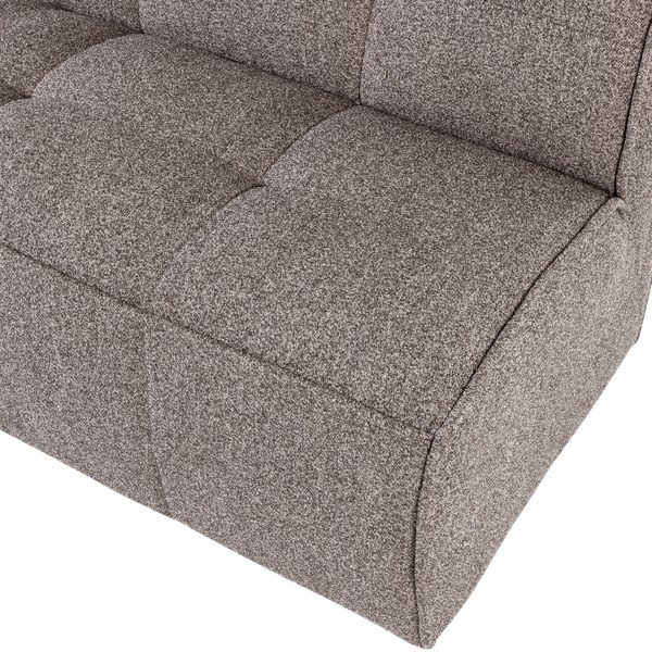 Panchina marrone in imbottito con rivestimento in bouclé Cluster – vtwonen-image-4