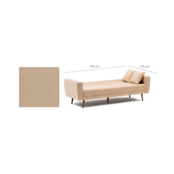Divano letto crema Vivalde - Balcab Home-image-4