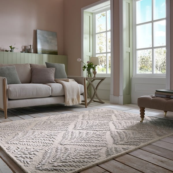 Tappeto greige in misto lana tessuto a mano 120x170 cm Sloane – Flair Rugs-image-1