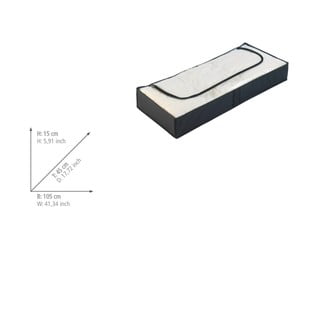 Contenitore nero sotto il letto , 105 x 45 cm Deep Black - Wenko