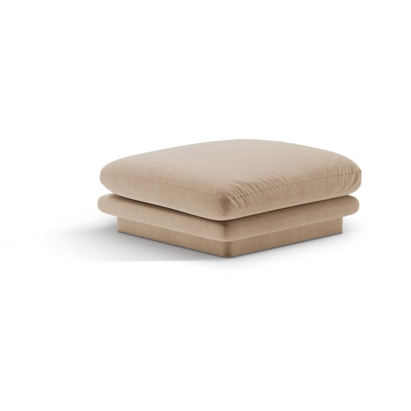 Poggiapiedi beige con rivestimento in velluto Torino – Micadoni 