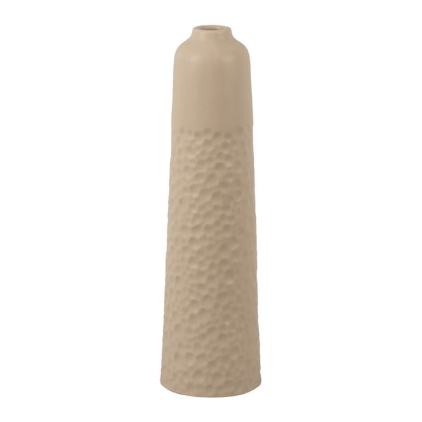 Vaso in ceramica beige scolpito, altezza 27,5 cm - PT LIVING