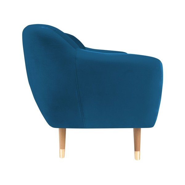 Divano in velluto blu, 158 cm Benito - Mazzini Sofas-image-3