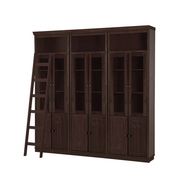 Libreria in legno di pino marrone scuro Annabelle See - Støraa-image-1