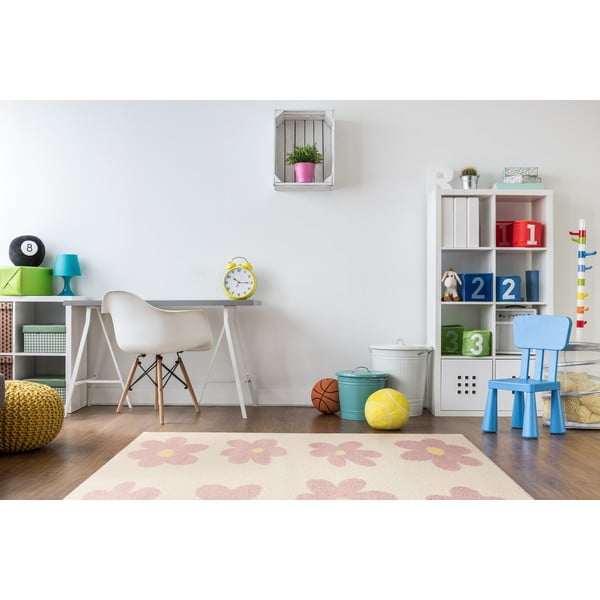 Tappeto per bambini rosa e avorio 80x150 cm Dazzy Rose – FD-image-1