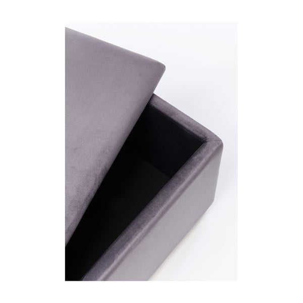 Panca in velluto grigio-marrone con vano portaoggetti Cherry - Kare Design-image-4