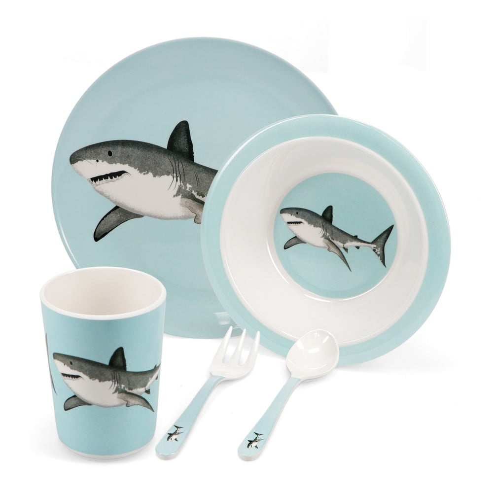 Set da pranzo per bambini 5 pz Sharks – Rex London | Set di piatti e stoviglie per bambini