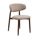 Sedia da pranzo beige/marrone scuro in imbottito Levanto – House Nordic