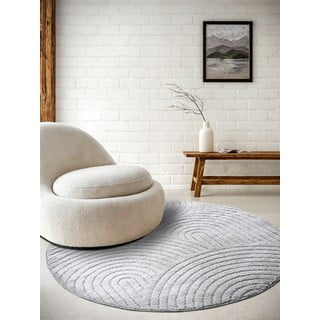 Tappeto rotondo in grigio chiaro ø 160 cm Panglao New York Light Grey – Elle Decoration