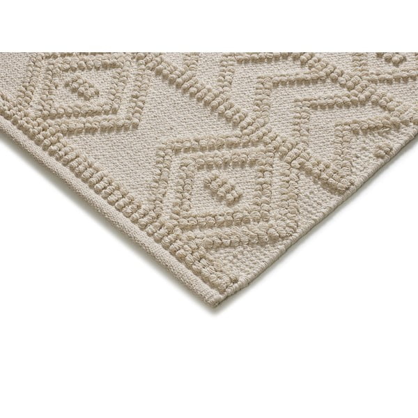 Tappeto color crema in cotone riciclato lavabile/tessuto a mano 160x230 cm Pamuk – Universal-image-2