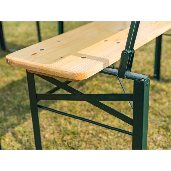 Set da pranzo da giardino in legno massiccio in colore naturale per 4 persone - Happy Green-image-3