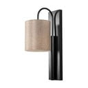 Lampada da parete in metallo nero con paralume marrone chiaro Opviq luci Julia - Opviq lights