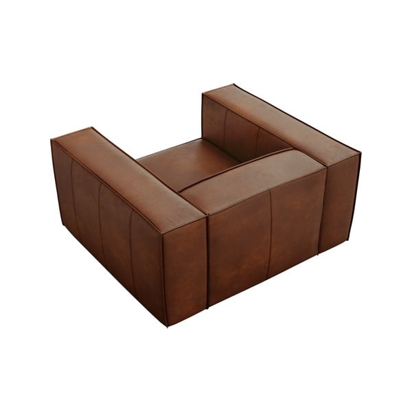 Poltrona in pelle marrone cognac Madame - Windsor & Co Sofas-image-4